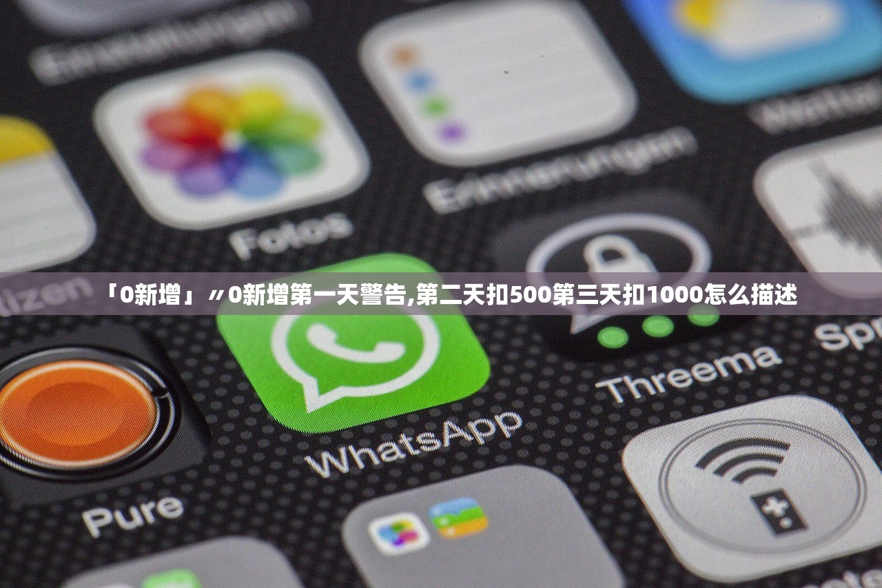 「0新增」〃0新增第一天警告,第二天扣500第三天扣1000怎么描述