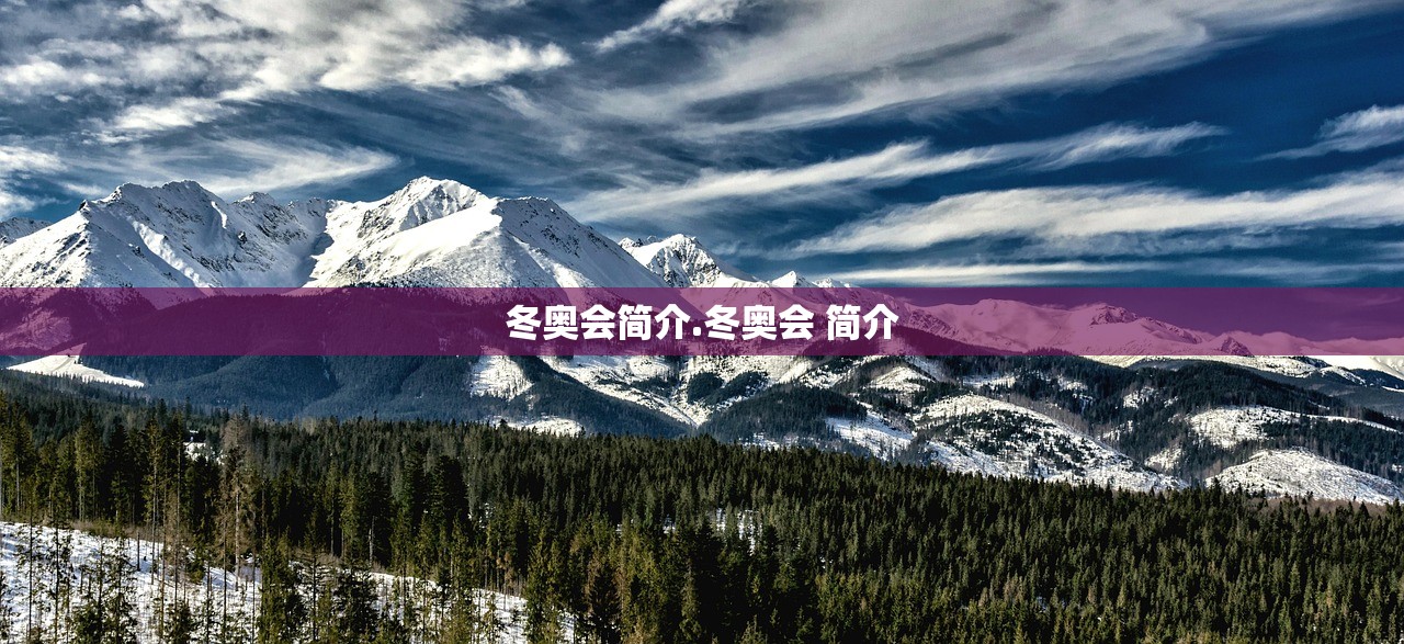 冬奥会简介.冬奥会 简介