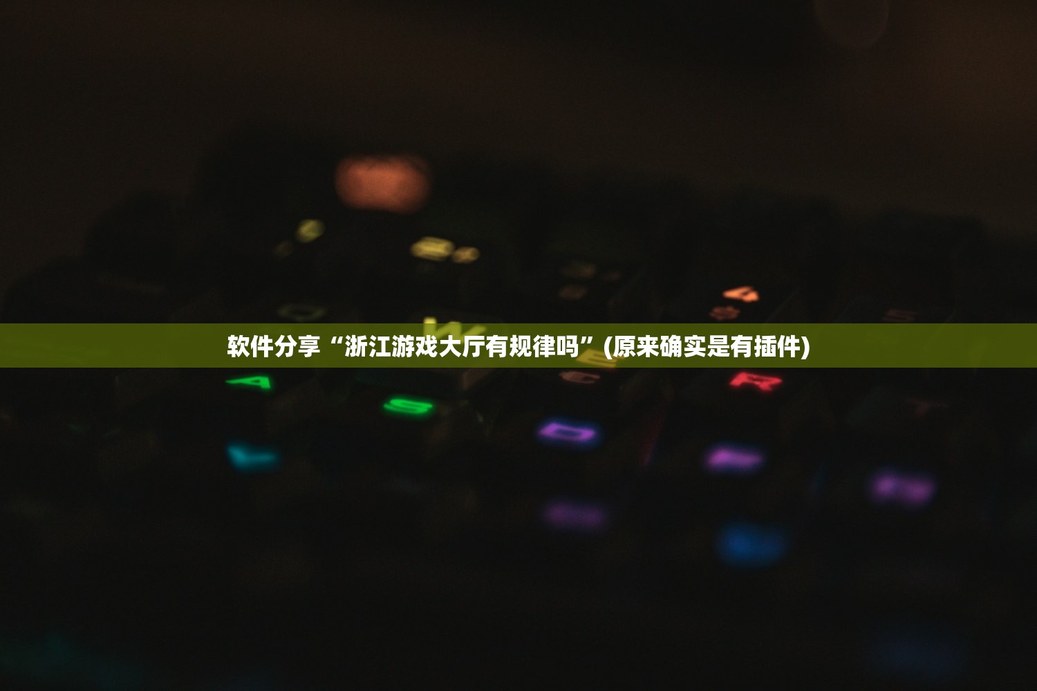 软件分享“浙江游戏大厅有规律吗”(原来确实是有插件)