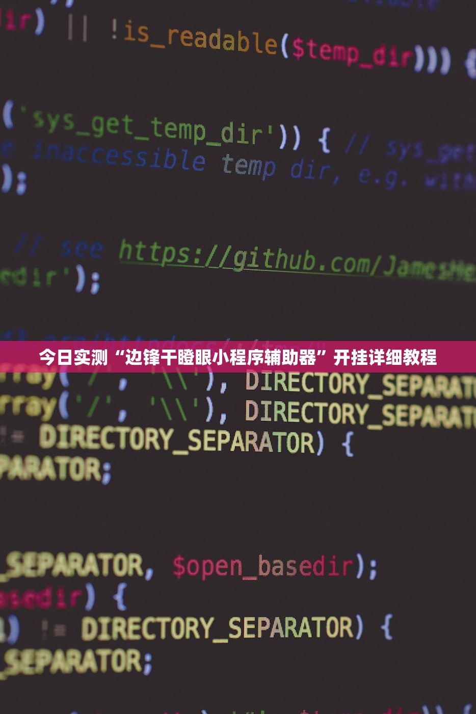 今日实测“边锋干瞪眼小程序辅助器”开挂详细教程