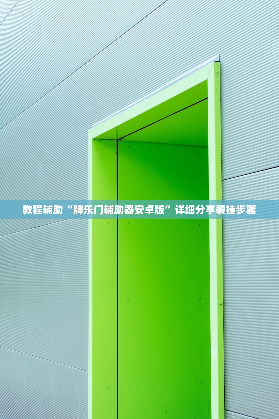 教程辅助“牌乐门辅助器安卓版”详细分享装挂步骤