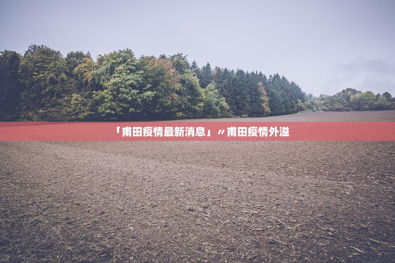 「甫田疫情最新消息」〃甫田疫情外溢