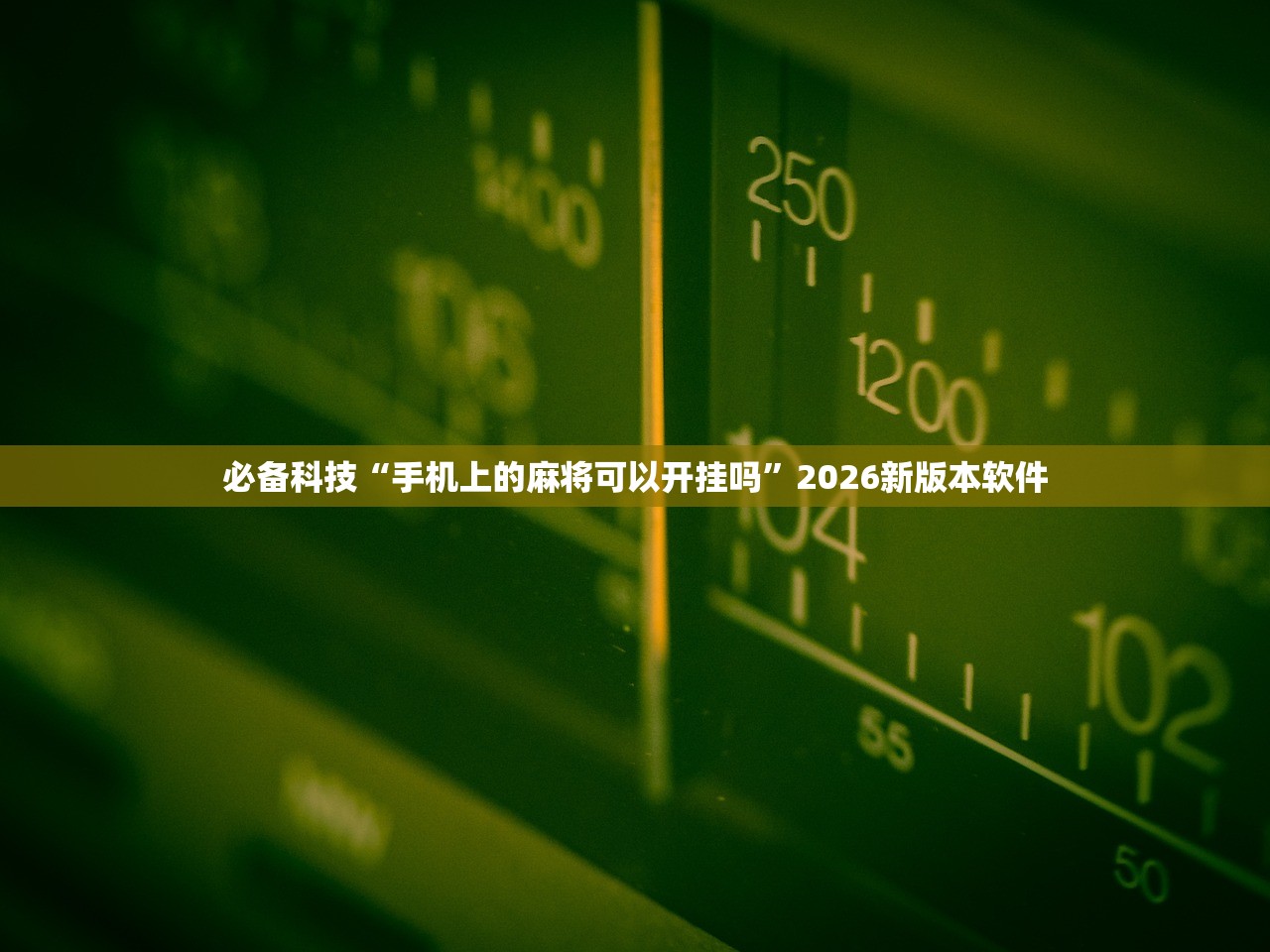 必备科技“手机上的麻将可以开挂吗”2026新版本软件