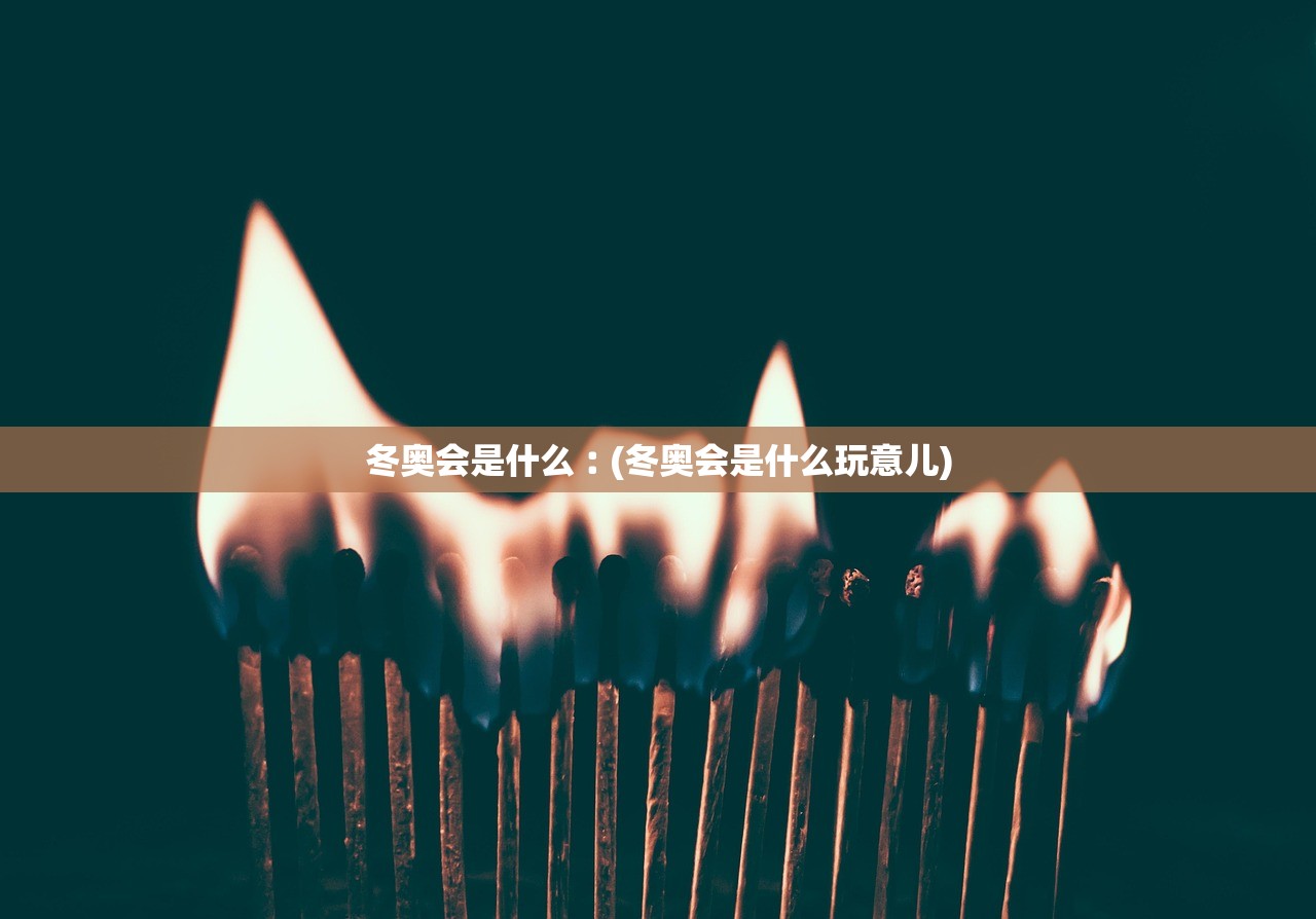 冬奥会是什么︰(冬奥会是什么玩意儿) 冬奥会是什么︰(冬奥会是什么玩意儿)