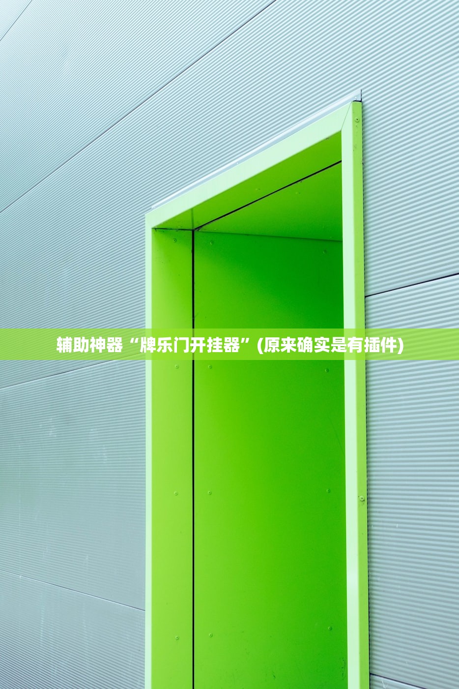 辅助神器“牌乐门开挂器”(原来确实是有插件)