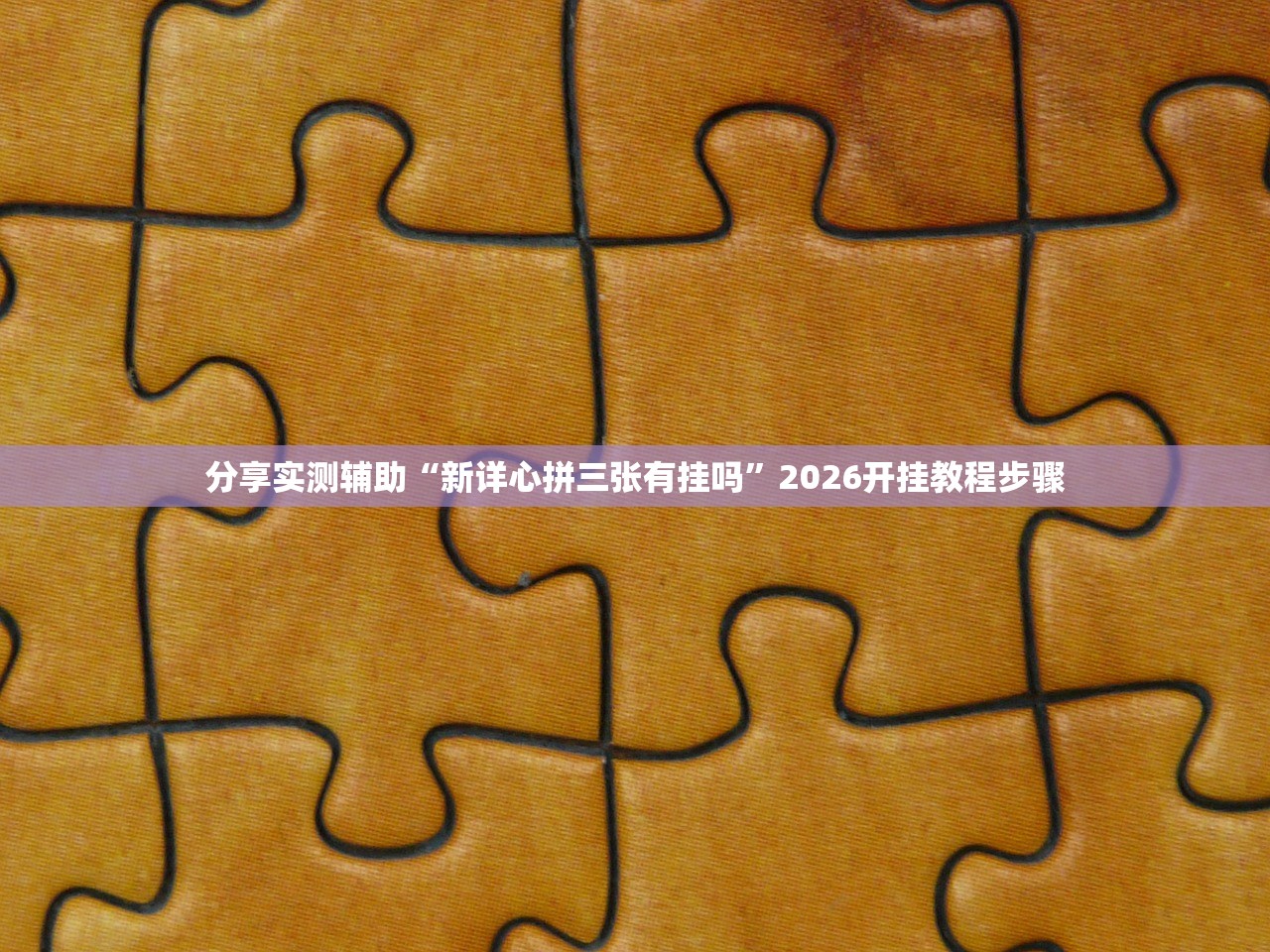 分享实测辅助“新详心拼三张有挂吗”2026开挂教程步骤