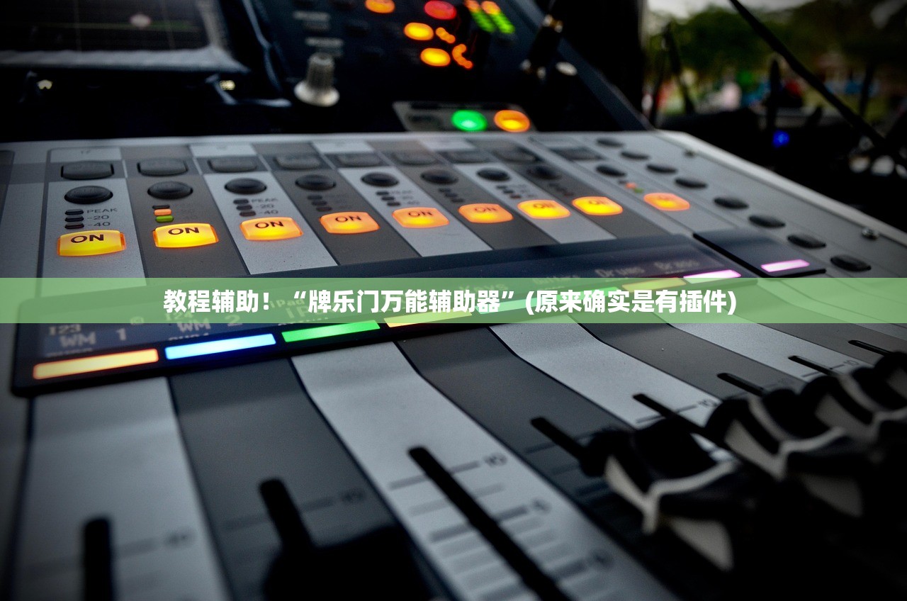 教程辅助！“牌乐门万能辅助器”(原来确实是有插件) 