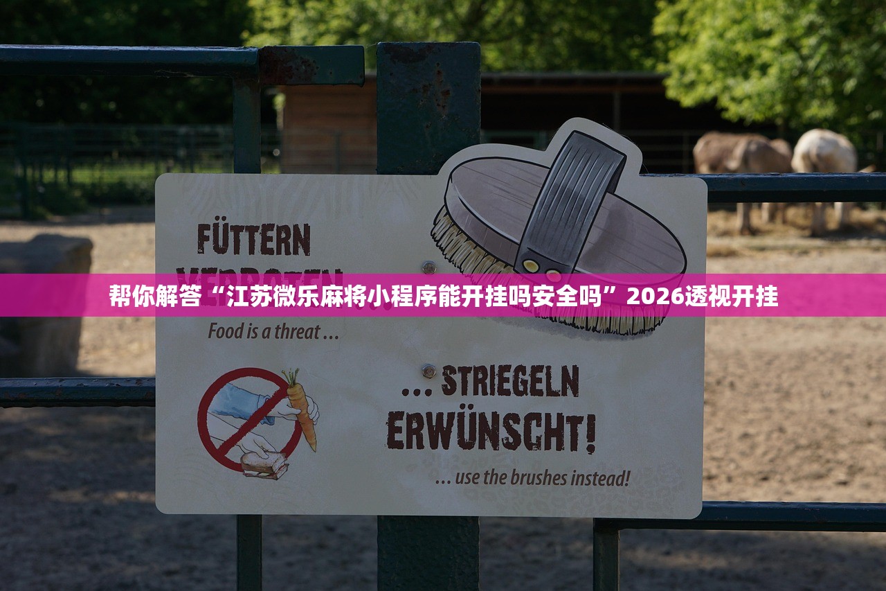 帮你解答“江苏微乐麻将小程序能开挂吗安全吗”2026透视开挂