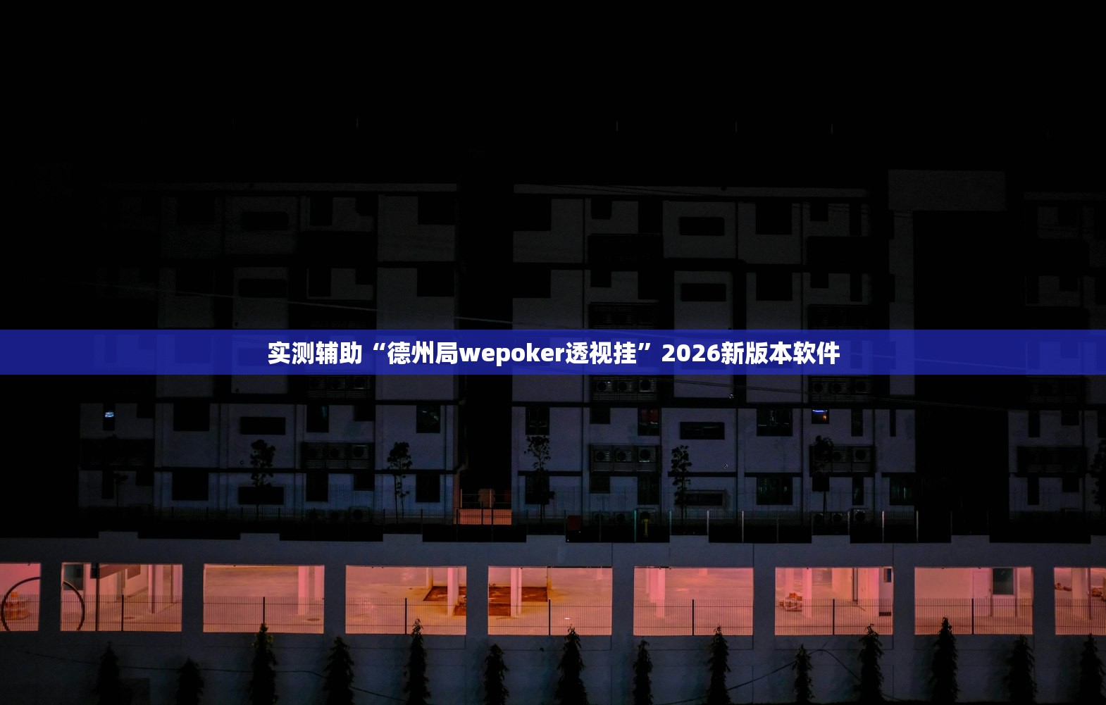 实测辅助“德州局wepoker透视挂”2026新版本软件