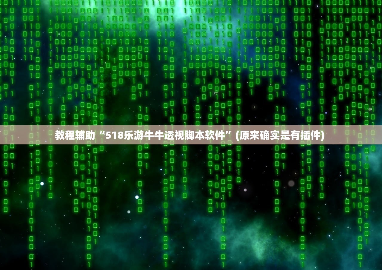 教程辅助“518乐游牛牛透视脚本软件”(原来确实是有插件) 