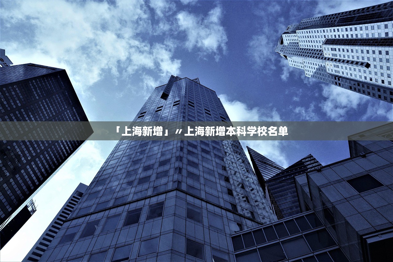 「上海新增」〃上海新增本科学校名单 「上海新增」〃上海新增本科学校名单