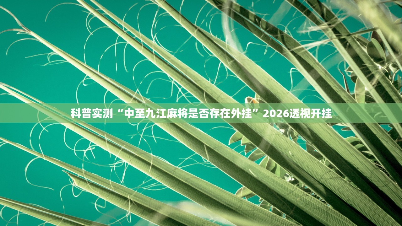 科普实测“中至九江麻将是否存在外挂”2026透视开挂