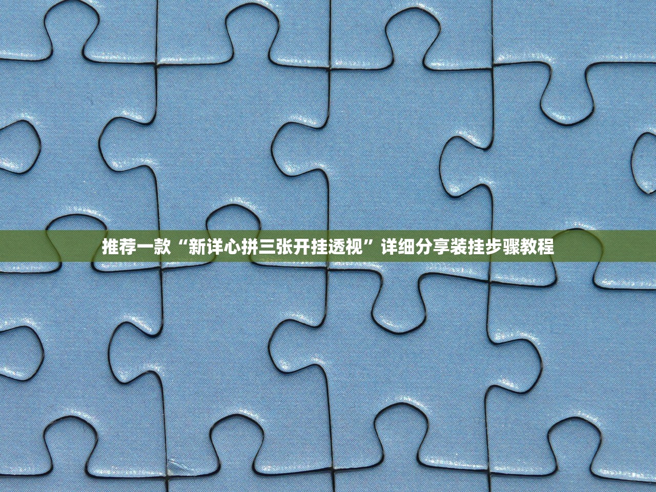 推荐一款“新详心拼三张开挂透视”详细分享装挂步骤教程