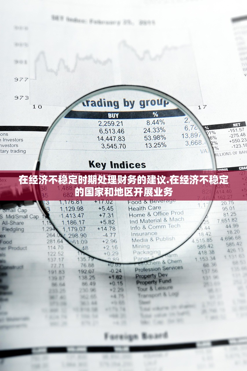 在经济不稳定时期处理财务的建议.在经济不稳定的国家和地区开展业务