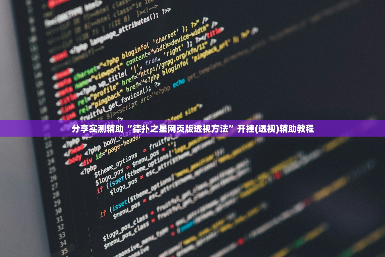 分享实测辅助“德扑之星网页版透视方法”开挂(透视)辅助教程