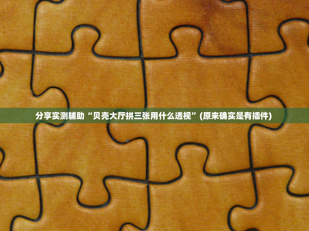 分享实测辅助“贝壳大厅拼三张用什么透视”(原来确实是有插件) 