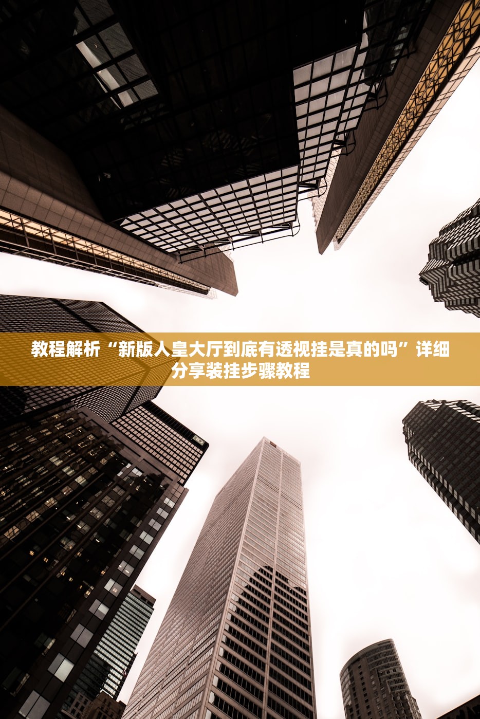 教程解析“新版人皇大厅到底有透视挂是真的吗”详细分享装挂步骤教程