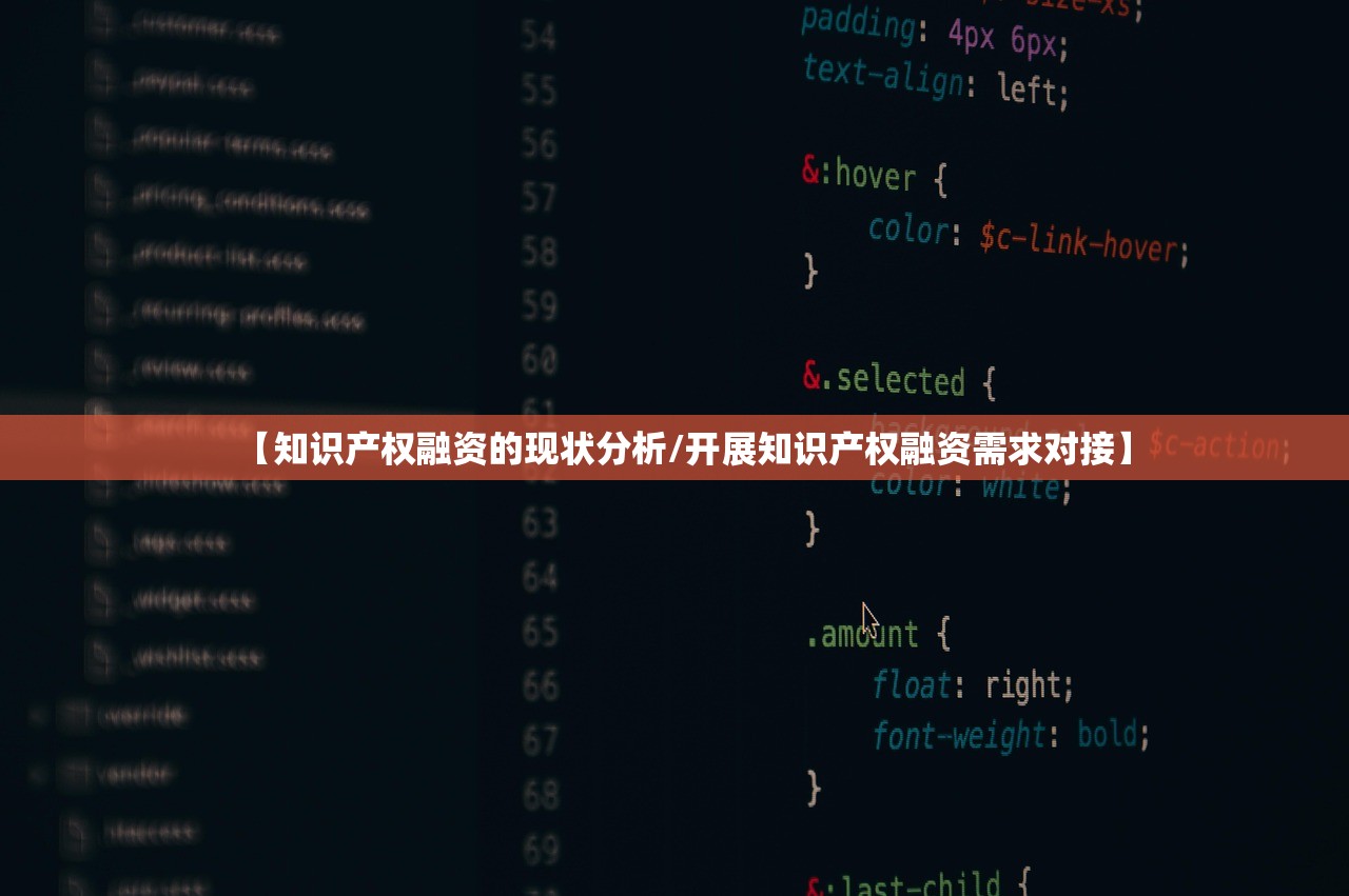 【知识产权融资的现状分析/开展知识产权融资需求对接】 【知识产权融资的现状分析/开展知识产权融资需求对接】