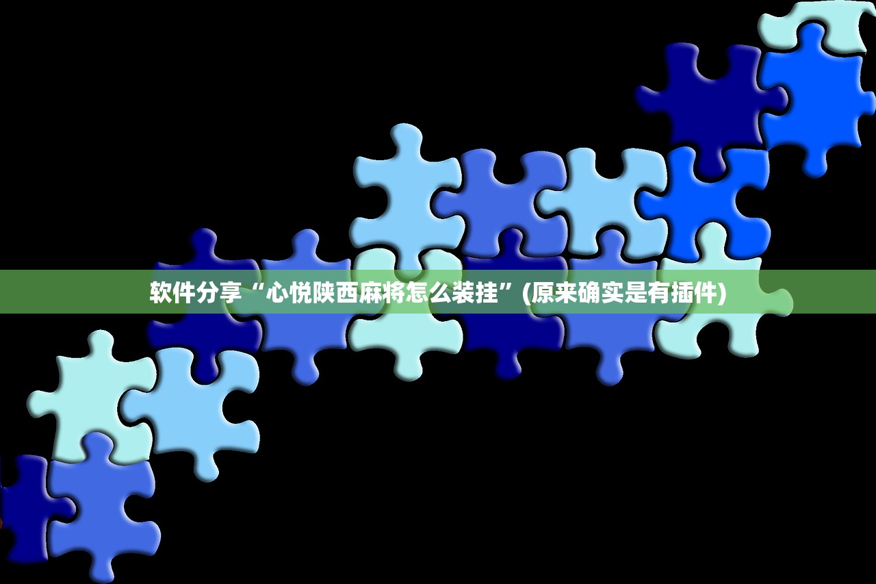 软件分享“心悦陕西麻将怎么装挂”(原来确实是有插件)