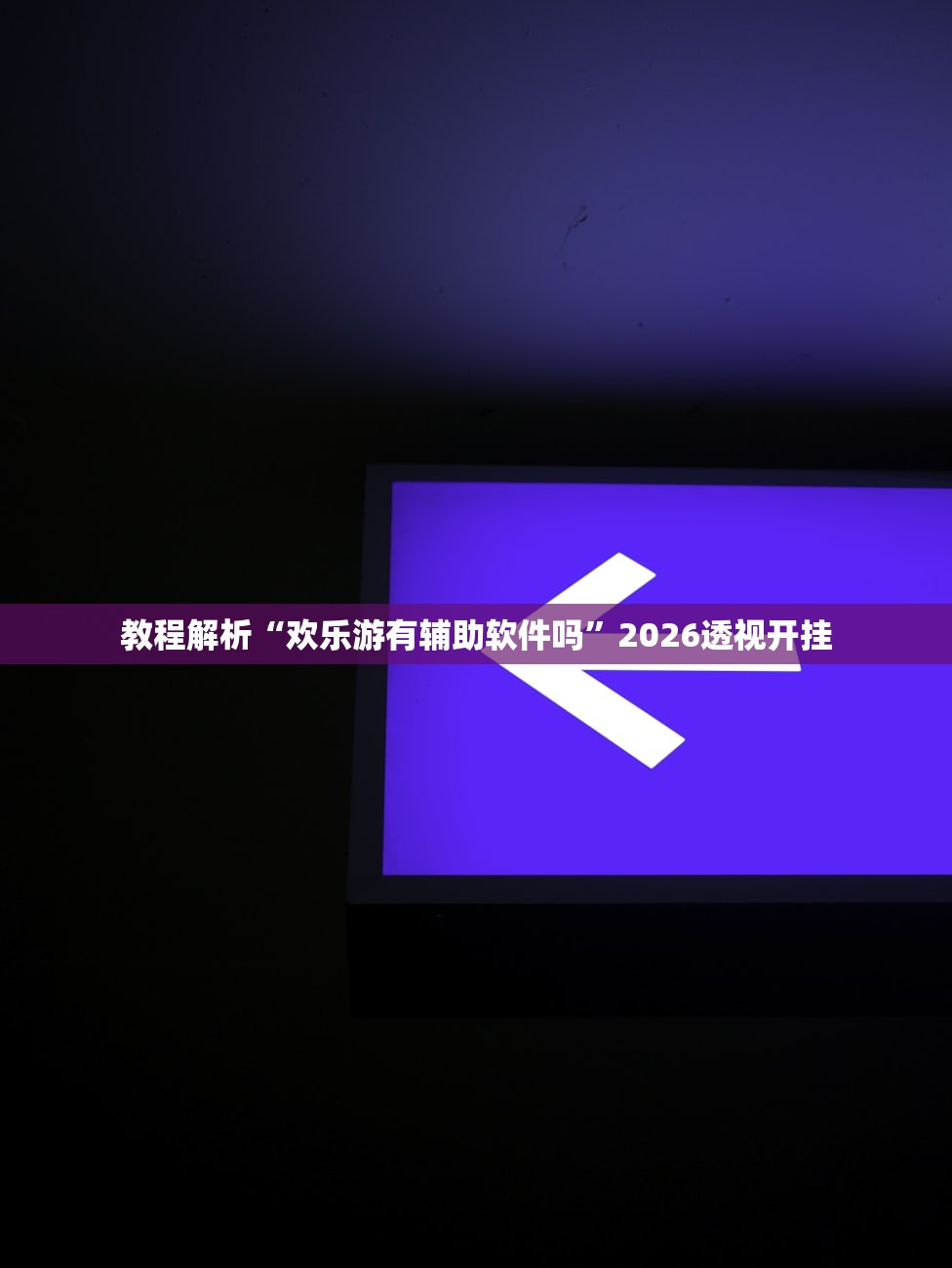 教程解析“欢乐游有辅助软件吗	”2026透视开挂