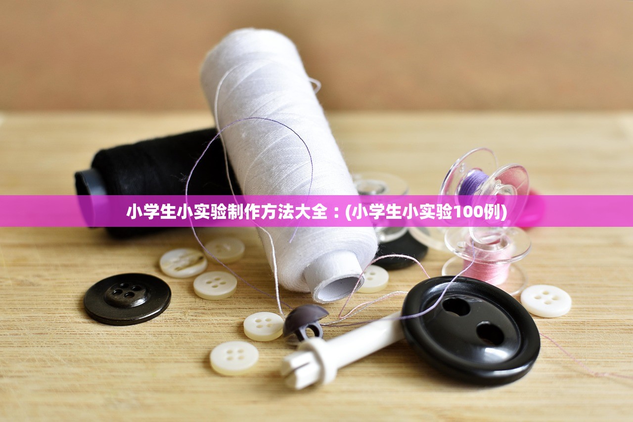 小学生小实验制作方法大全︰(小学生小实验100例)