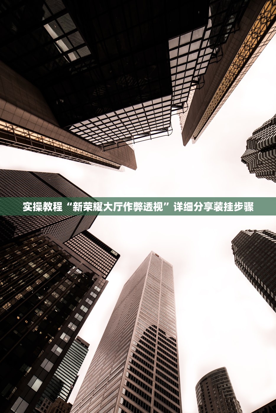 实操教程“新荣耀大厅作弊透视”详细分享装挂步骤
