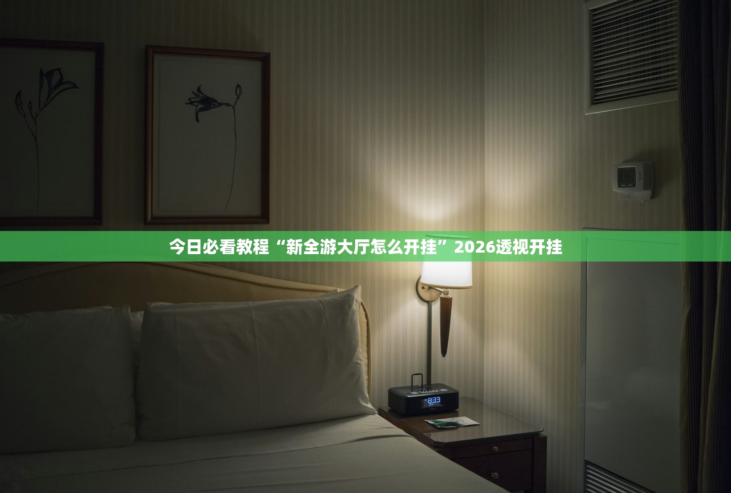 今日必看教程“新全游大厅怎么开挂”2026透视开挂
