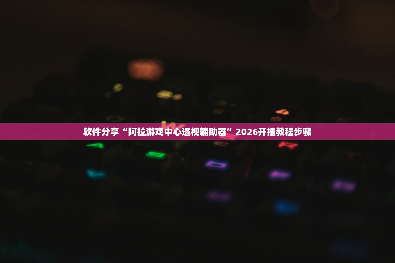 软件分享“阿拉游戏中心透视辅助器”2026开挂教程步骤