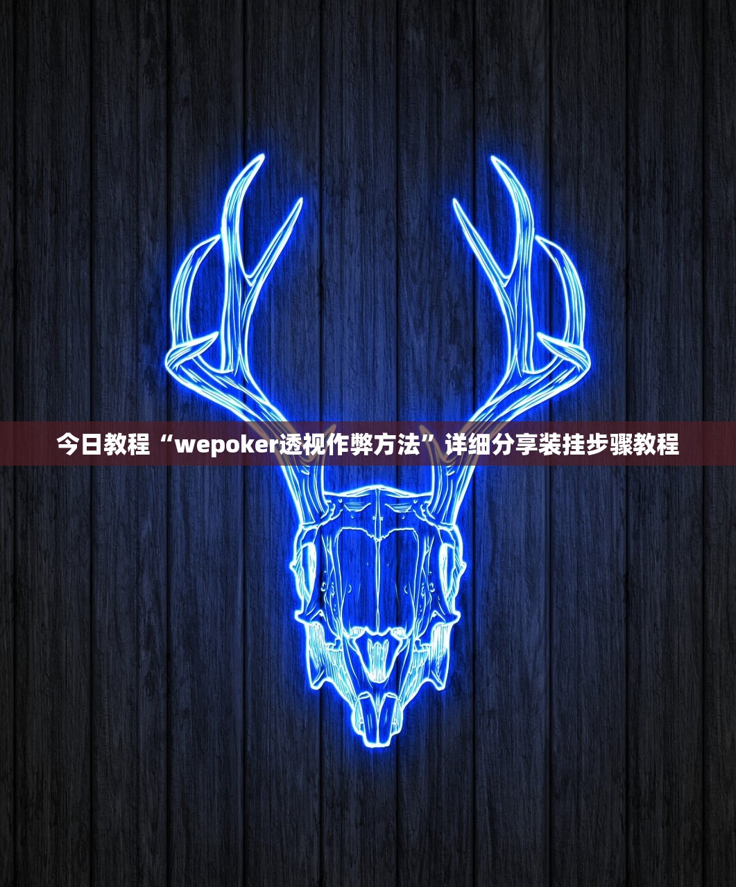 今日教程“wepoker透视作弊方法”详细分享装挂步骤教程