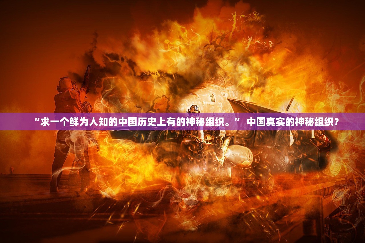 “求一个鲜为人知的中国历史上有的神秘组织	。	” 中国真实的神秘组织？